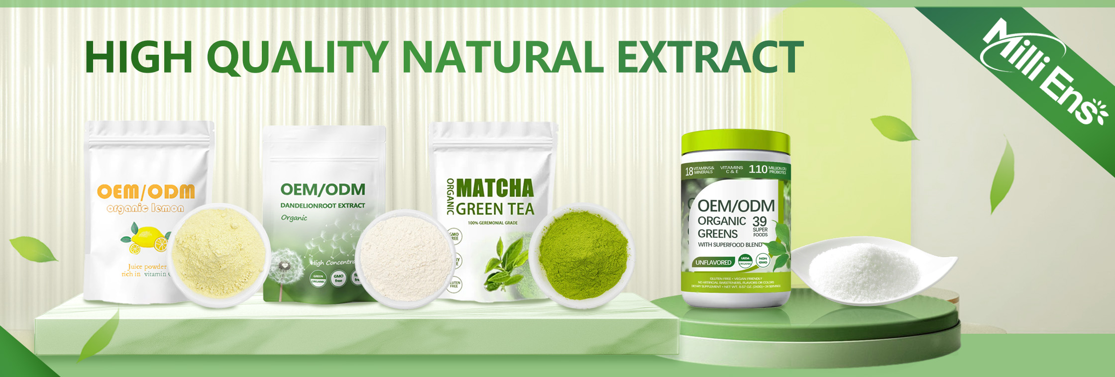 Hot Selling Food and Drinks Supplement AAAAAA Green Tea Powder Matcha 400meshed Matcha Green Tea Powder